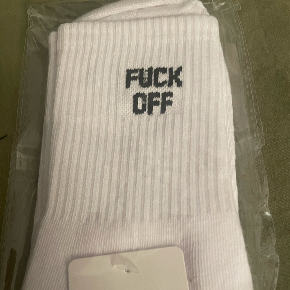 White knit sock for women